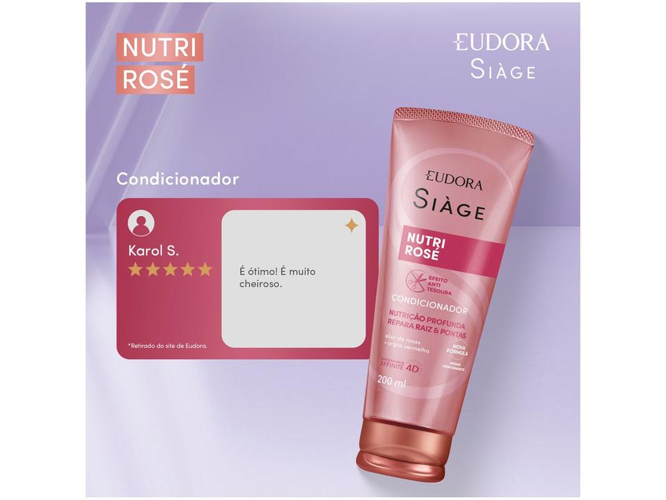 Condicionador Eudora Siàge Nutri Rosé 200ml - 2