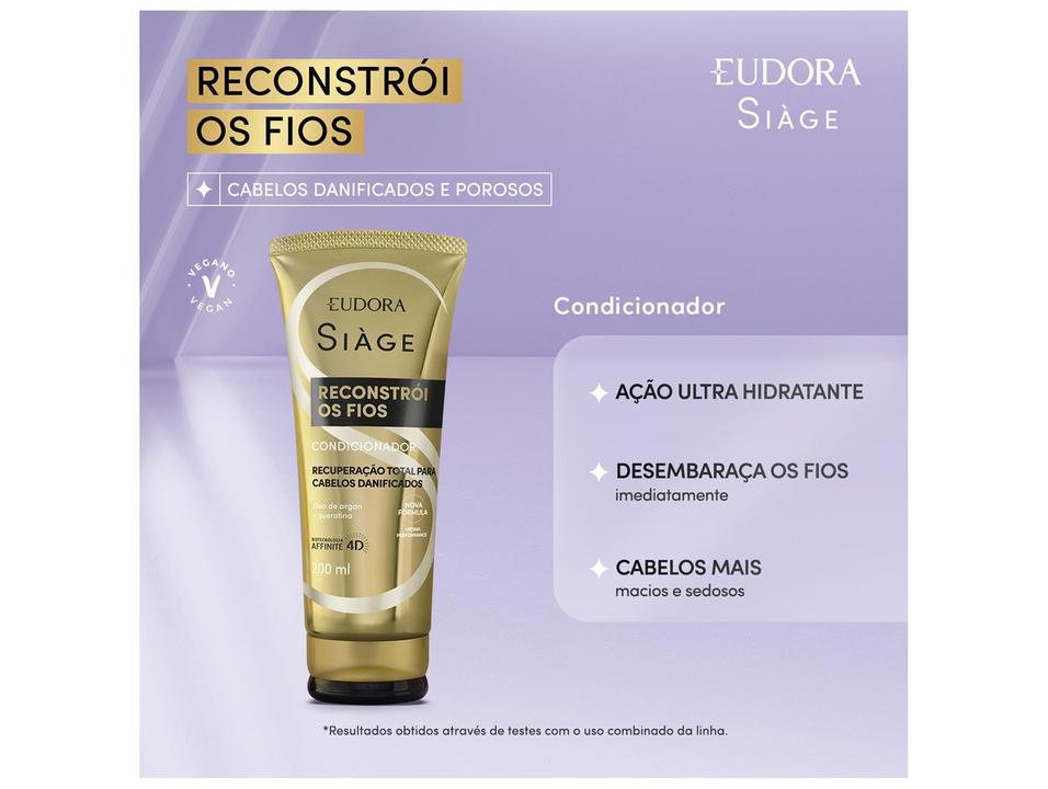 Condicionador Eudora Siàge Reconstrói os Fios 200ml - 1