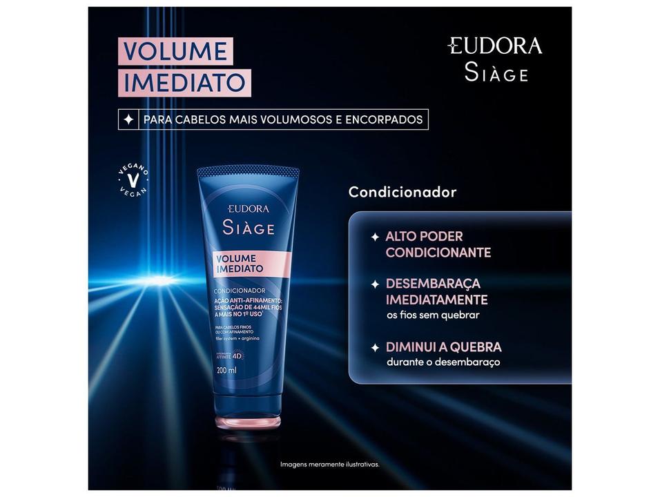 Condicionador Eudora Siàge Volume Imediato 200ml - 2