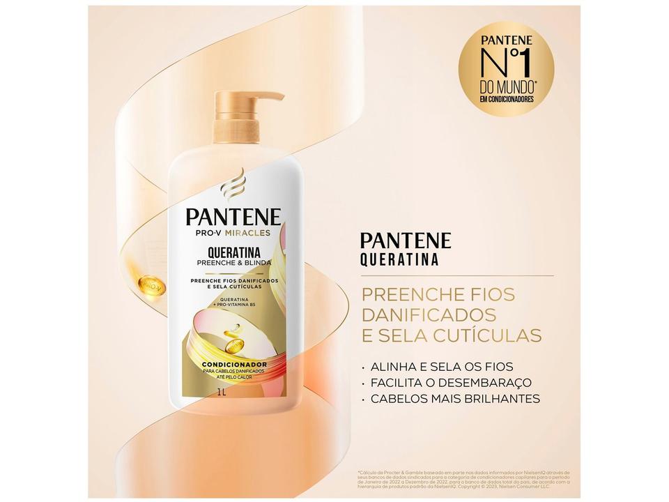 Condicionador Pantene Pro-V Miracles Queratina Preenche & Blinda 1L - 1