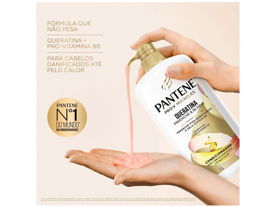 Condicionador Pantene Pro-V Miracles Queratina Preenche & Blinda 1L - 2