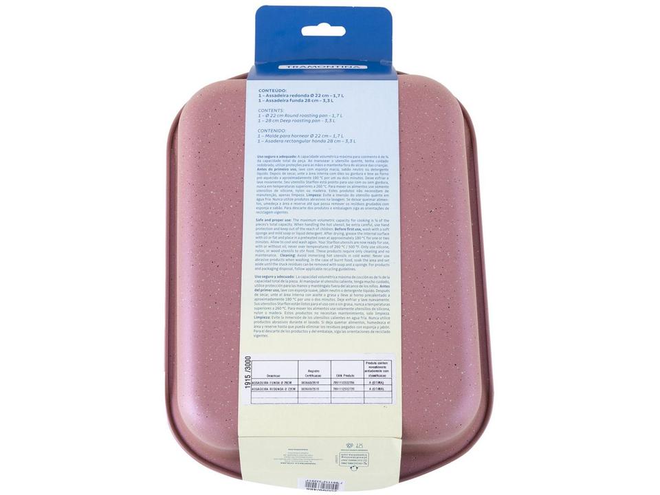 Conjunto de Assadeiras de Alumínio Antiaderente Tramontina Brasil 2 Peças - 11