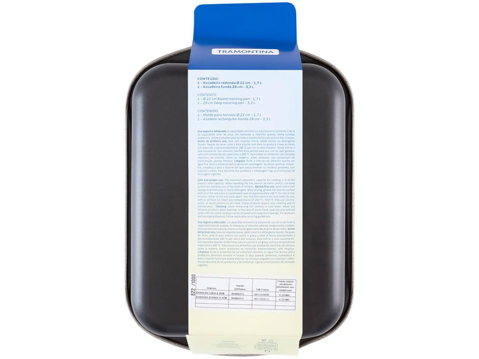 Conjunto de Assadeiras de Alumínio Antiaderente Tramontina Brasil 2 Peças - 10