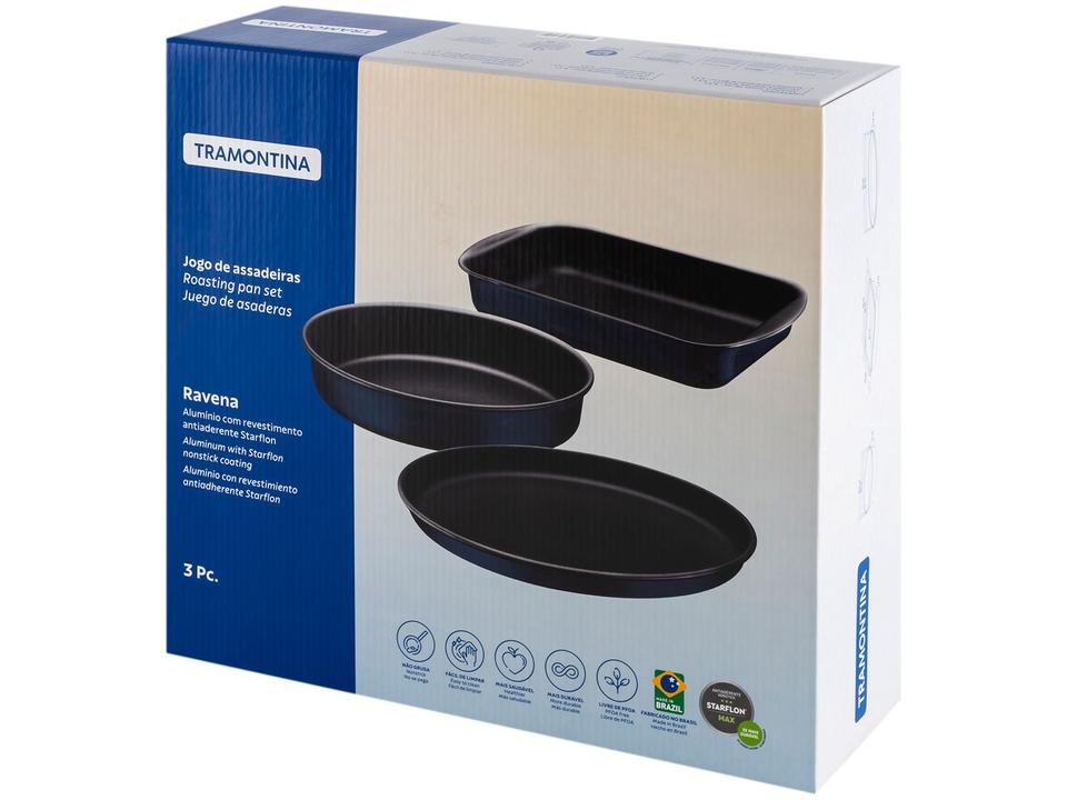 Conjunto de Assadeiras de Alumínio Antiaderente - 5