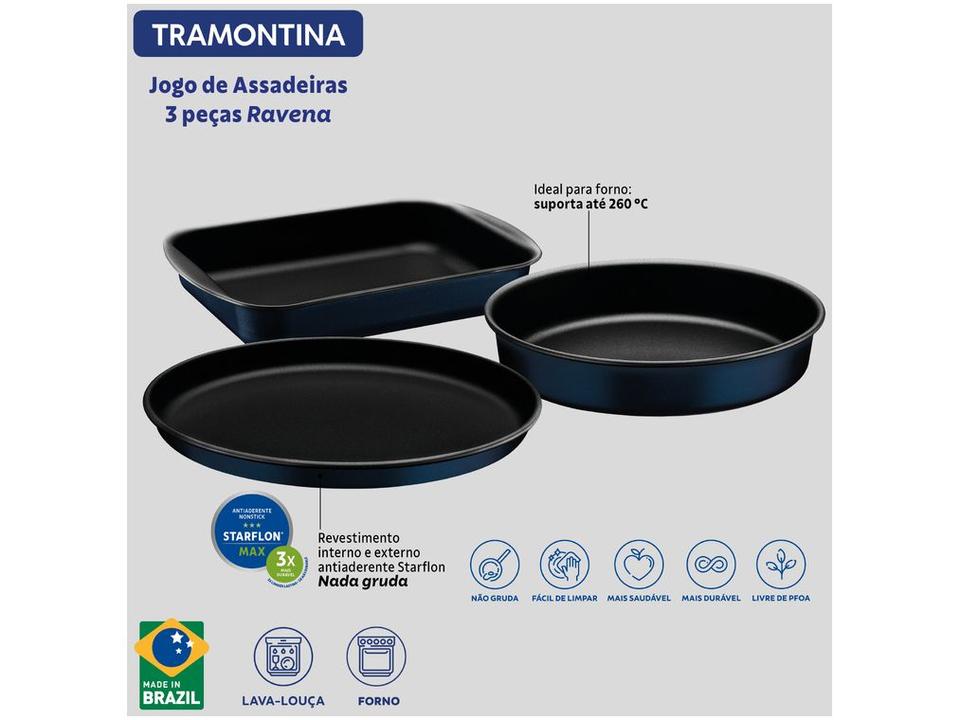 Conjunto de Assadeiras de Alumínio Antiaderente - 7