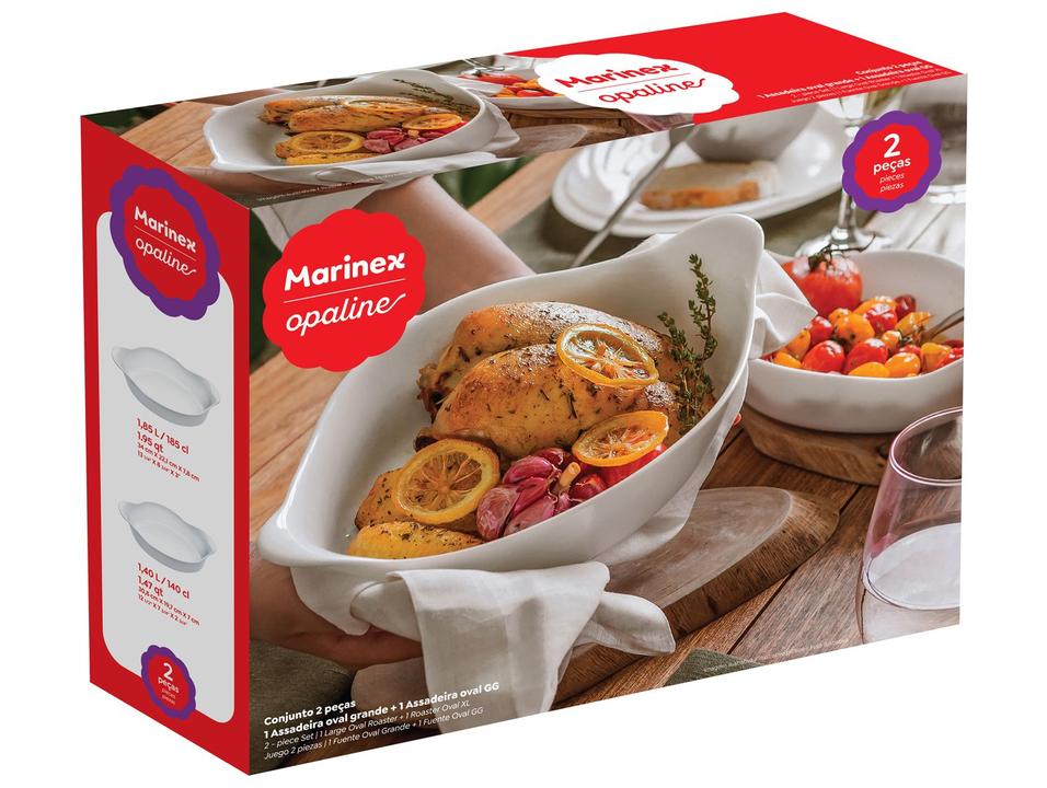 Conjunto de Assadeiras de Vidro Marinex Opaline 2 Peças - 3