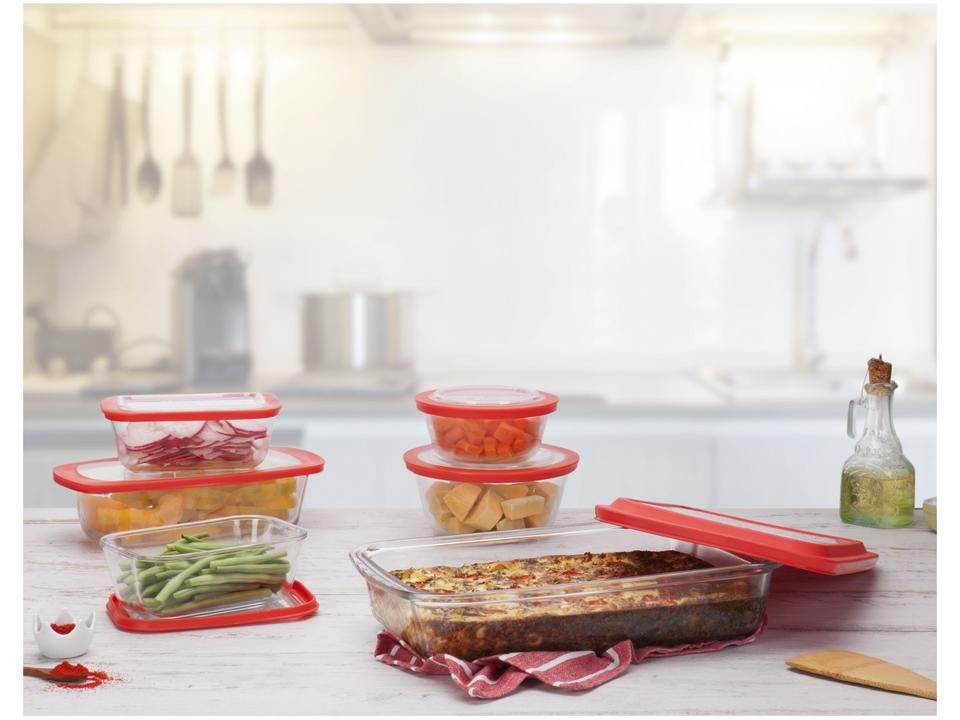 Conjunto de Assadeiras de Vidro Marinex Prática - 2