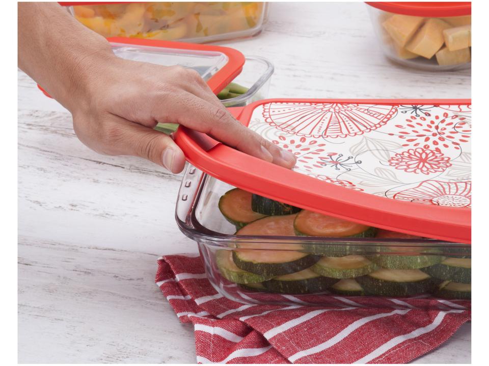 Conjunto de Assadeiras de Vidro Marinex Prática - 12