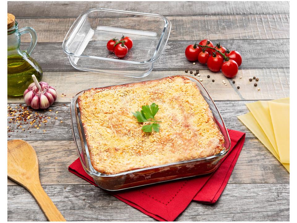 Conjunto de Assadeiras Marinex Quadrado de Vidro 2 Peças Com Alça 15220200943957 - 1