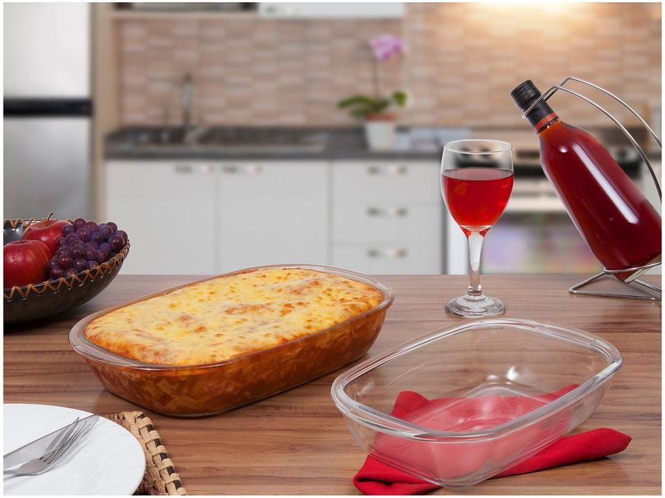 Conjunto de Assadeiras Nadir Sempre Retangular Vidro 2 Peças - 1