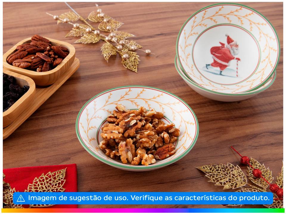 Conjunto de Bowls de Cerâmica Alleanza Natal Ho Ho Ho 300ml 6 Peças - 2