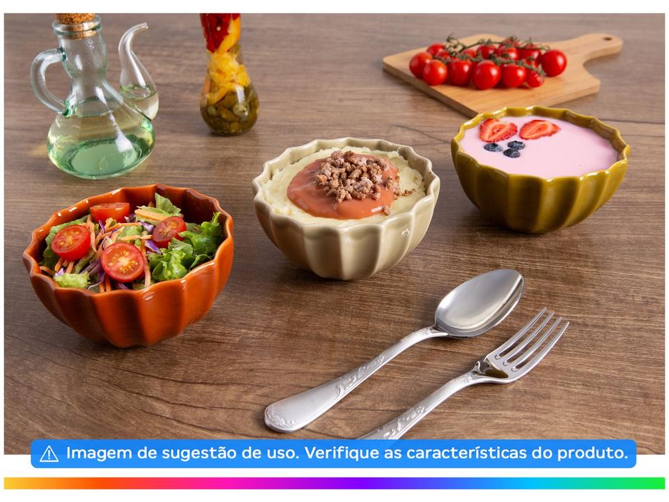 Conjunto de Bowls de Cerâmica Scalla Maiu 420ml 3 Peças - 1