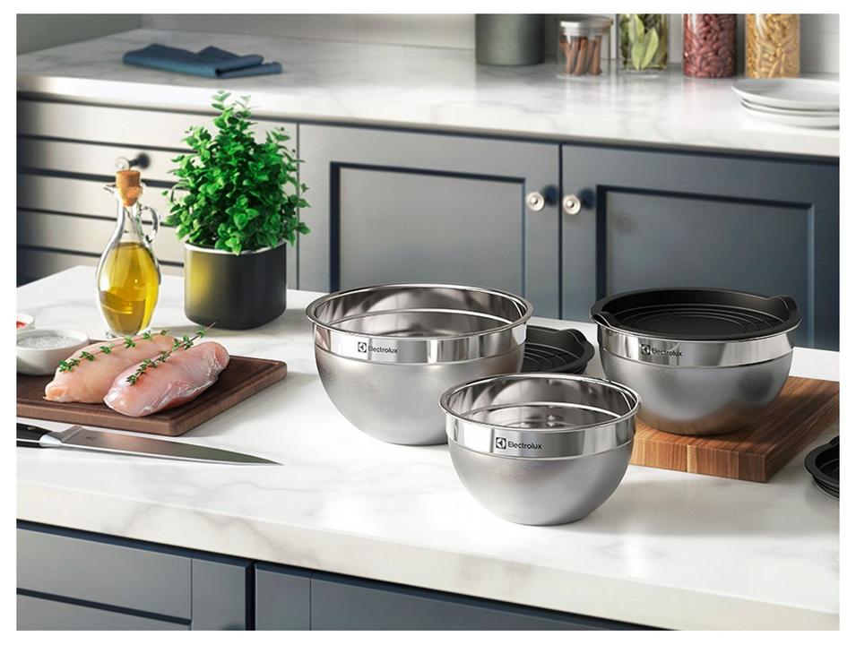 Conjunto de Bowls e Medidores de Inox 3 Peças Electrolux Multiuso 41049099 - 2