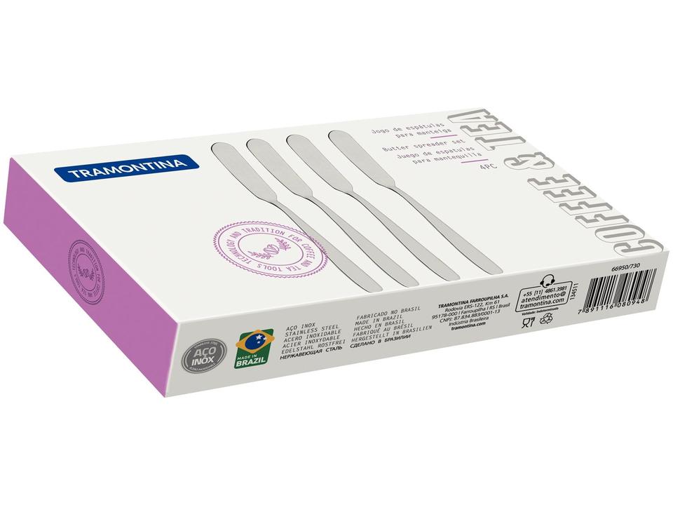Conjunto de Espátulas para Manteiga Inox Tramontina Cosmos 4 Peças - 4