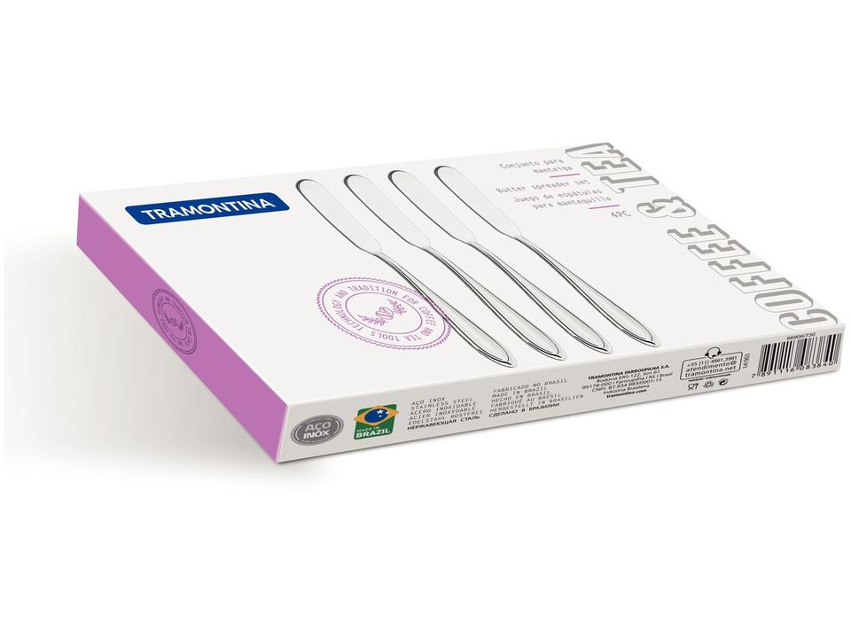 Conjunto de Espátulas para Manteiga Inox Tramontina Laguna 4 Peças - 3