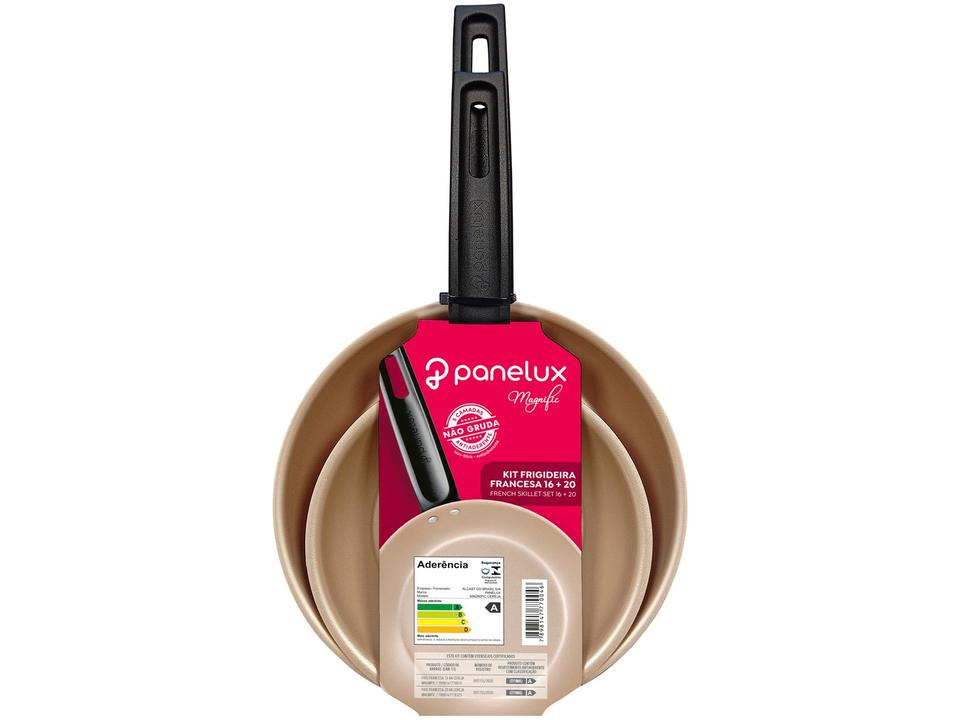 Conjunto de Frigideiras Antiaderente Panelux de Alumínio Magnific Cereja 2 Peças - 5