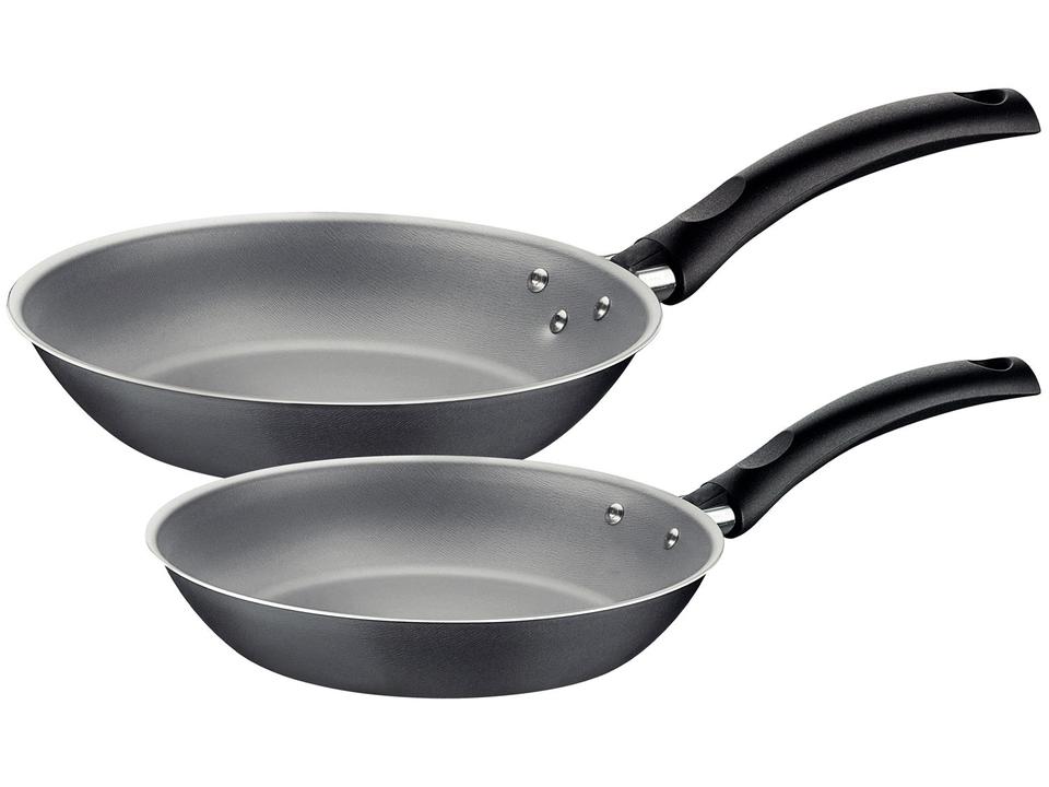 Conjunto de Frigideiras Antiaderente Tramontina de Alumínio Turim Cinza 2 Peças - 2