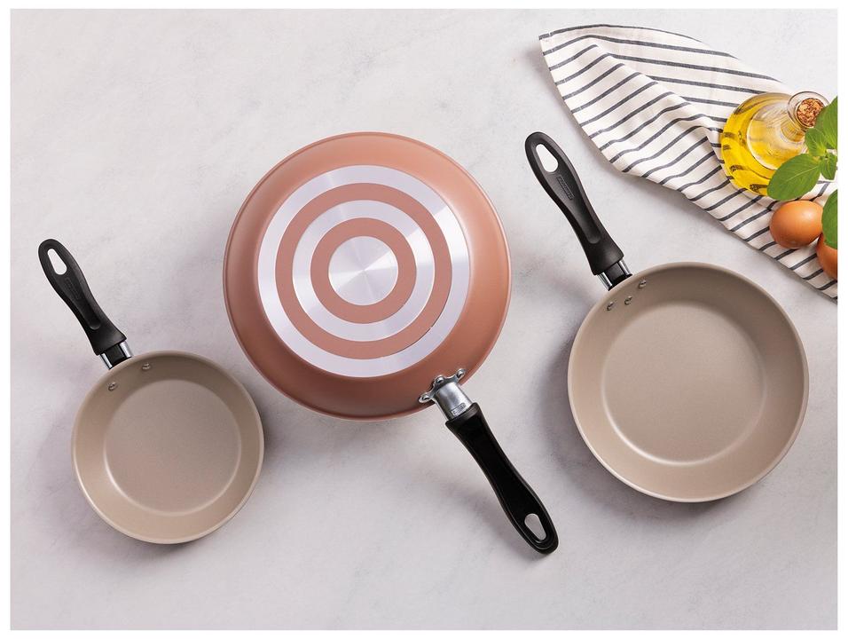 Conjunto de Frigideiras Antiaderente Tramontina Linz Mochaccino 3 Peças - 1
