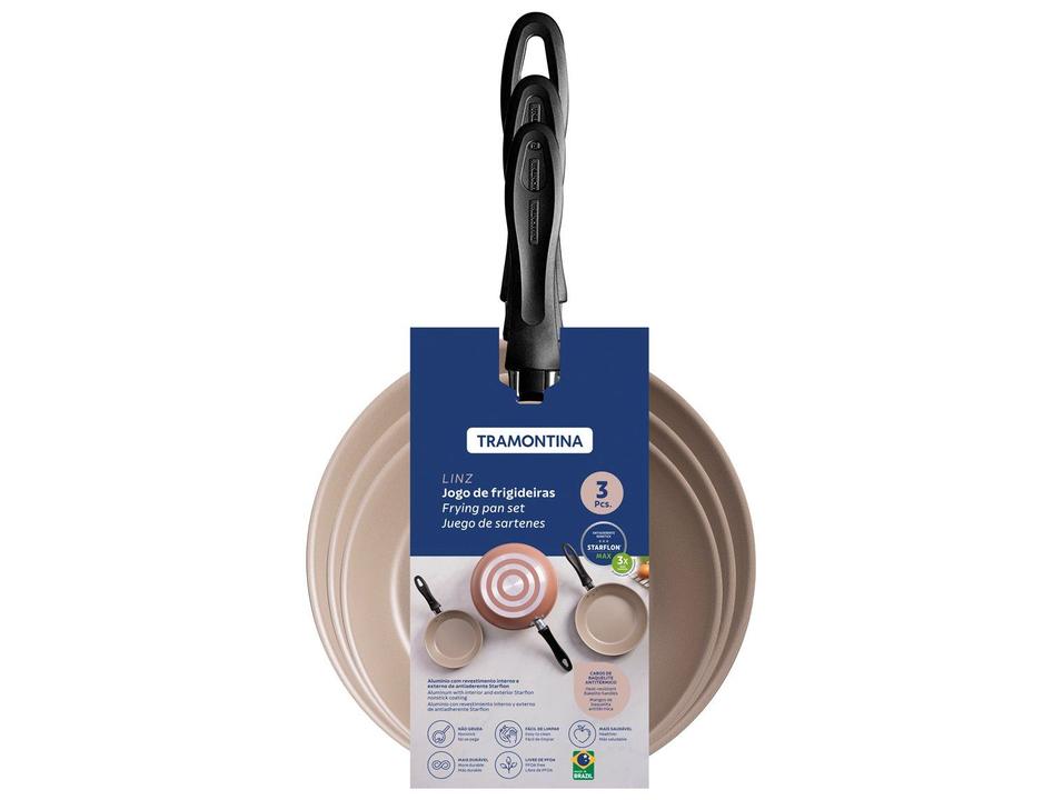 Conjunto de Frigideiras Antiaderente Tramontina Linz Mochaccino 3 Peças - 7