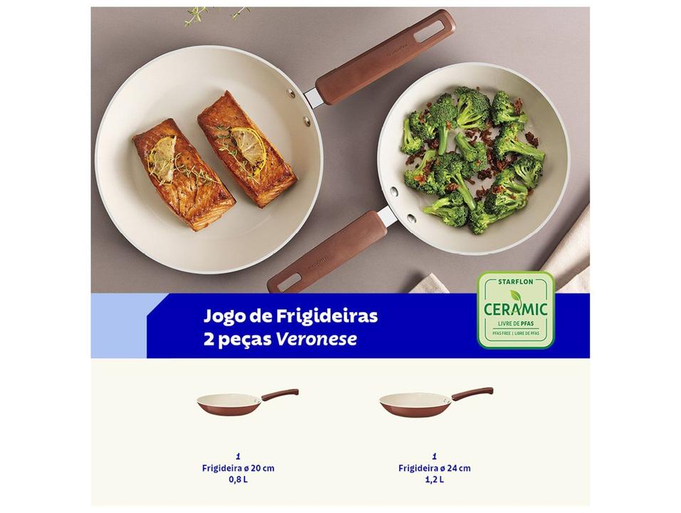 Conjunto de Frigideiras Tramontina Veronese Argila 2 Peças - 2
