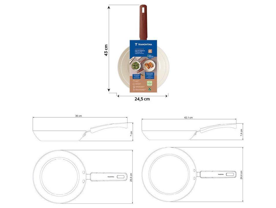 Conjunto de Frigideiras Tramontina Veronese Argila 2 Peças - 9