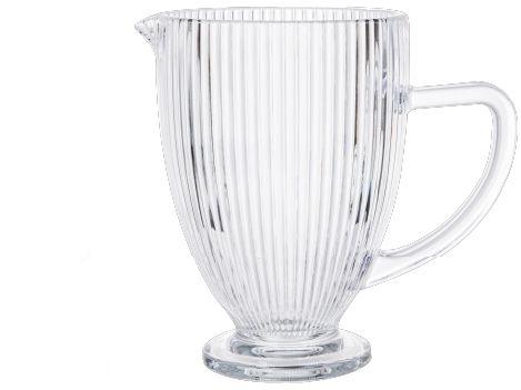 Conjunto de Jarra 1L e Copos 350ml de Vidro Haus Concept Canelado 7 Peças - 1