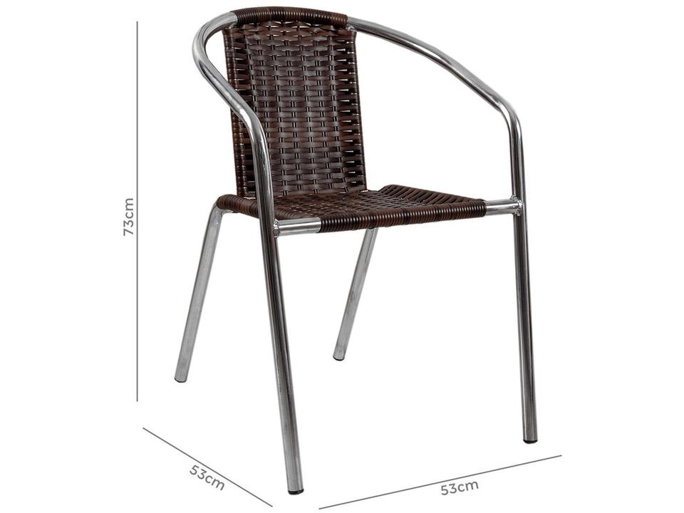 Conjunto de Mesa para Área Externa de Fibra - com 4 Cadeiras Alegro Móveis CJMB40199 - 7