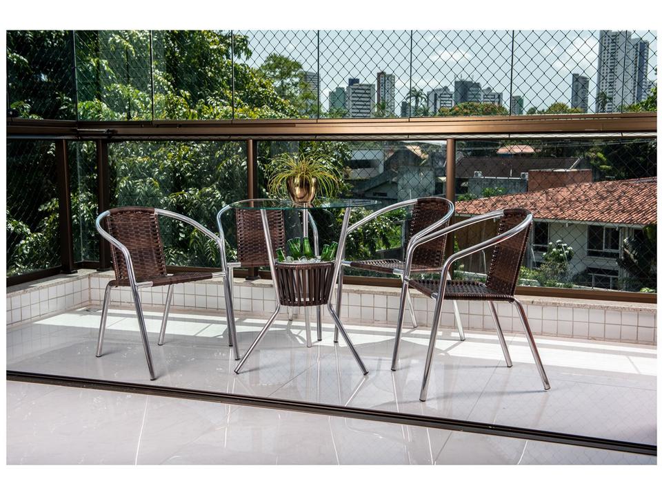 Conjunto de Mesa para Área Externa de Fibra - com 4 Cadeiras Alegro Móveis CJMB40199 - 2