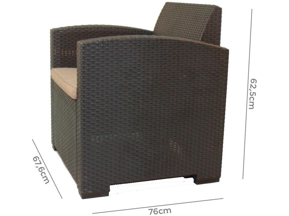 Conjunto de Mesa para Área Externa Polipropileno com 2 Cadeiras CJR-PT1 - 7