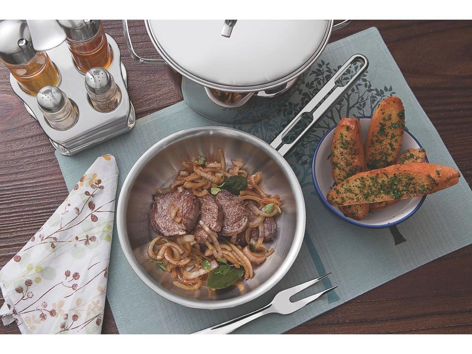 Conjunto de Panelas Tramontina Allegra Inox 5 Peças Fundo Triplo - 1