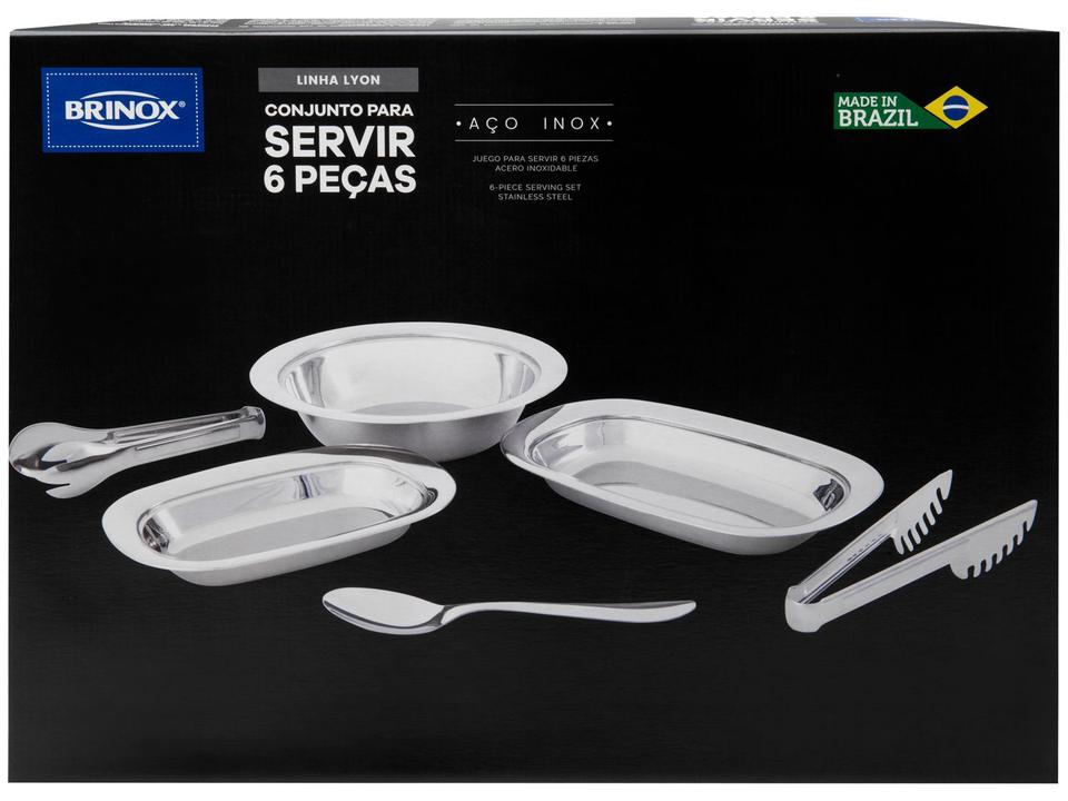 Conjunto de Servir Brinox Inox 6 Peças - 8