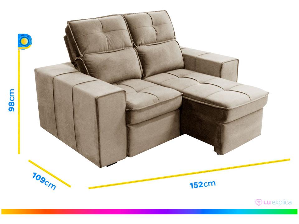 Conjunto de Sofás 2 e 3 Lugares Barsa Gralha Azul - 3