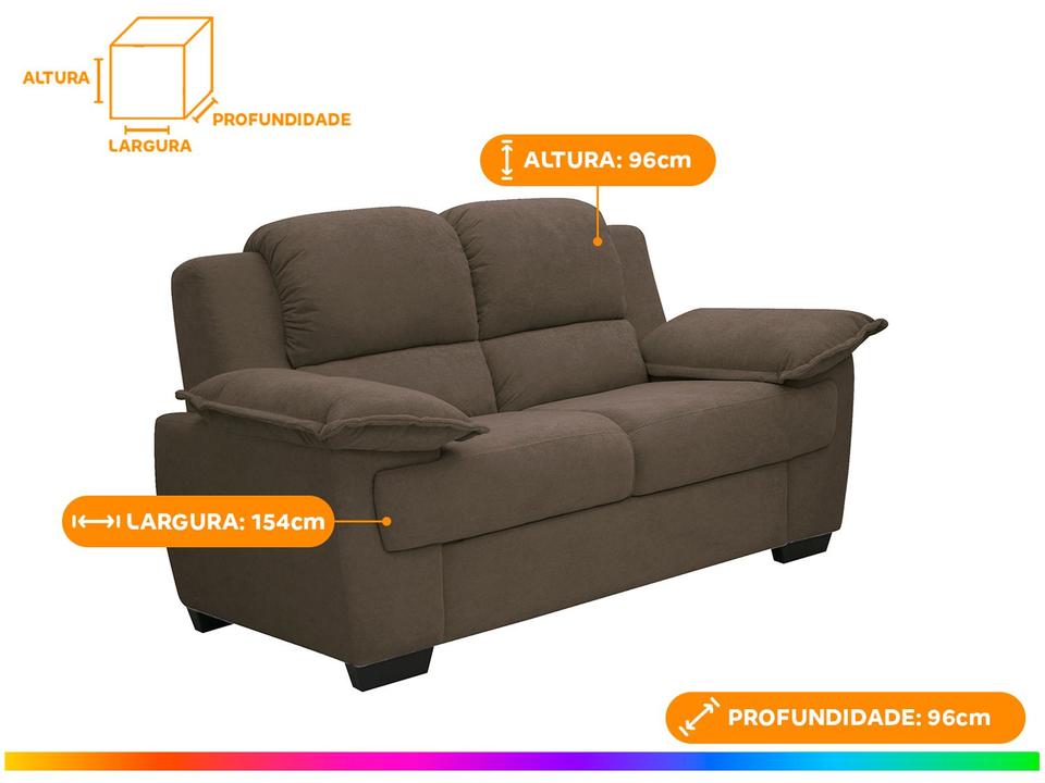 Conjunto de Sofás 2 e 3 Lugares Carmel Linoforte - 2