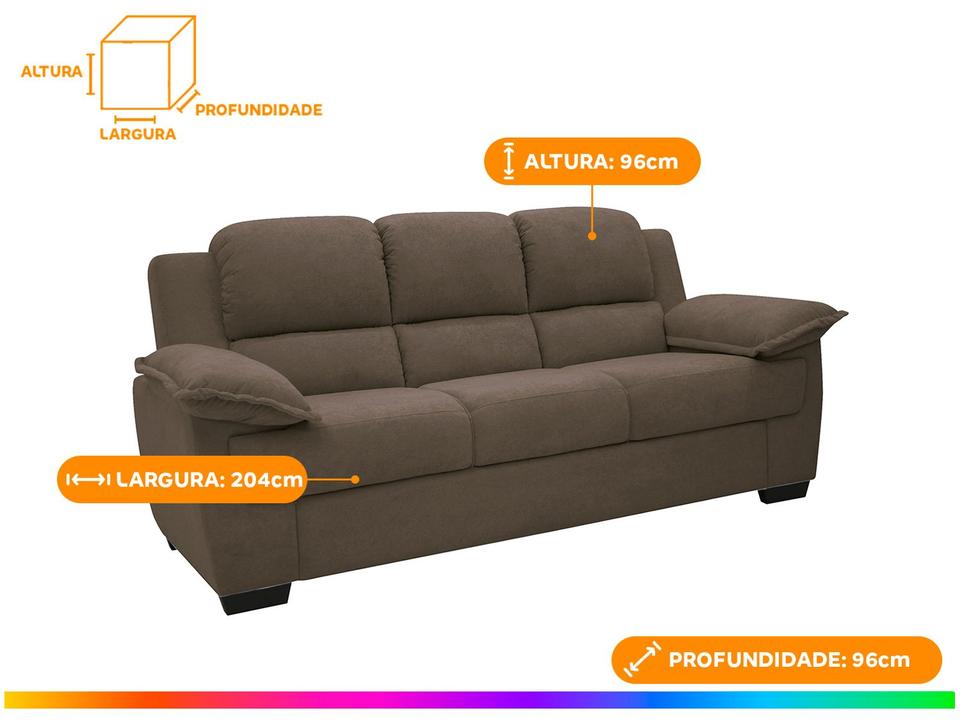 Conjunto de Sofás 2 e 3 Lugares Carmel Linoforte - 1