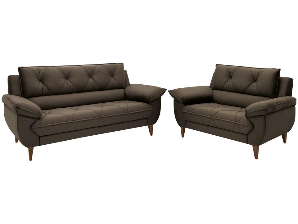 Conjunto de Sofás 2 e 3 Lugares Malbec Linoforte - 5