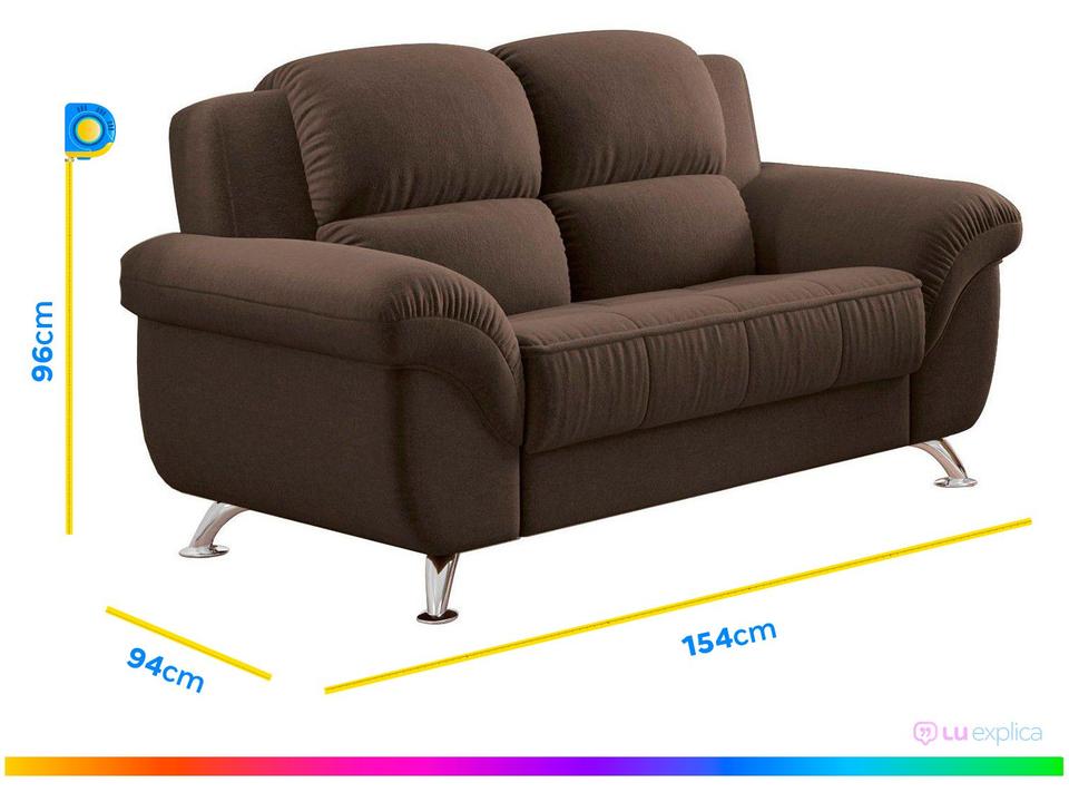 Conjunto de Sofás 2 e 3 Lugares Marselha Linoforte - 3