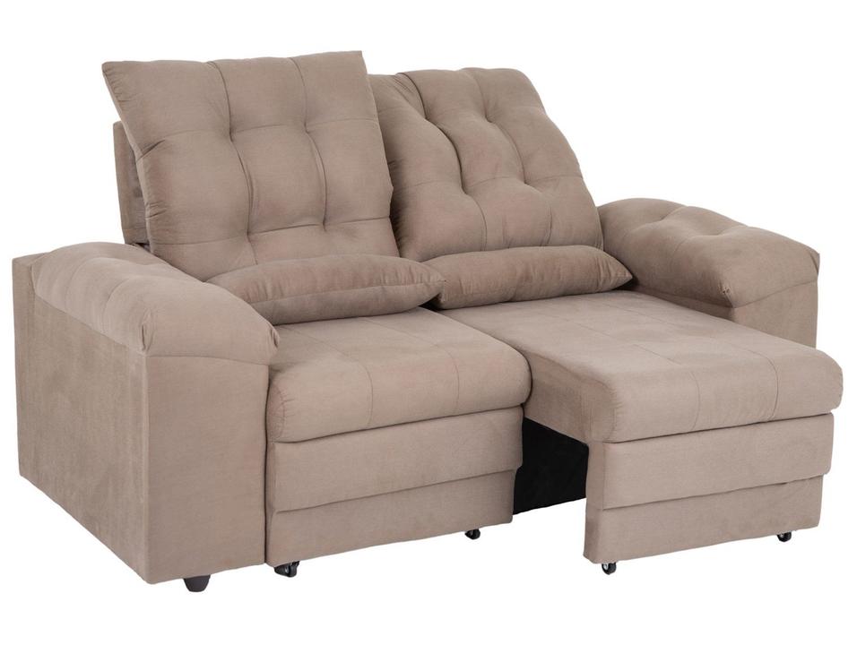 Conjunto de Sofás 2 e 3 lugares Retrátil Reclinável Suede Phormatta Colômbia SMP - 5