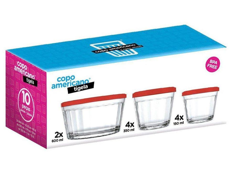 Conjunto de Tigelas de Vidro 10 Peças Copo Americano Tigela Americano - 5