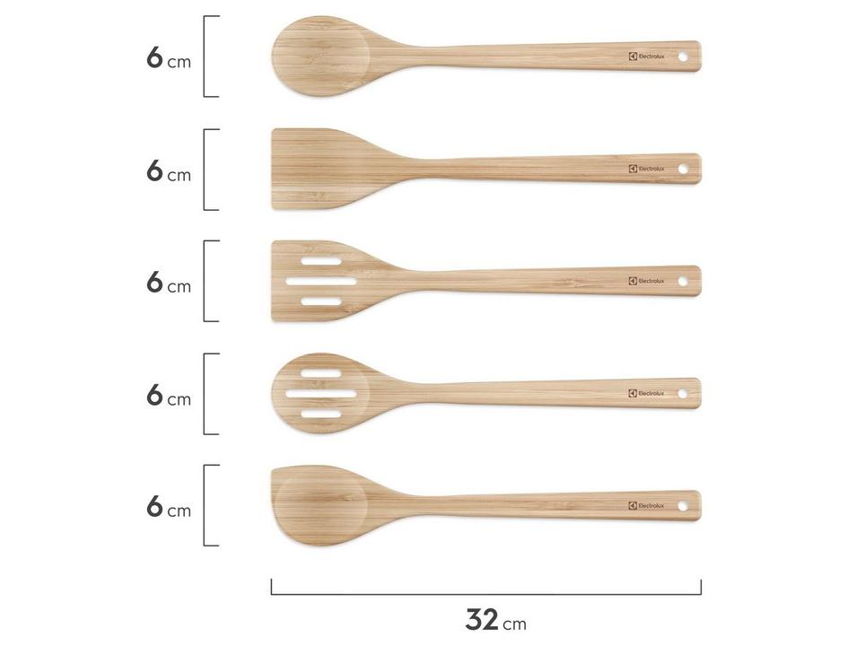 Conjunto de Utensílios de Bambu Electrolux 6 Peças - 10