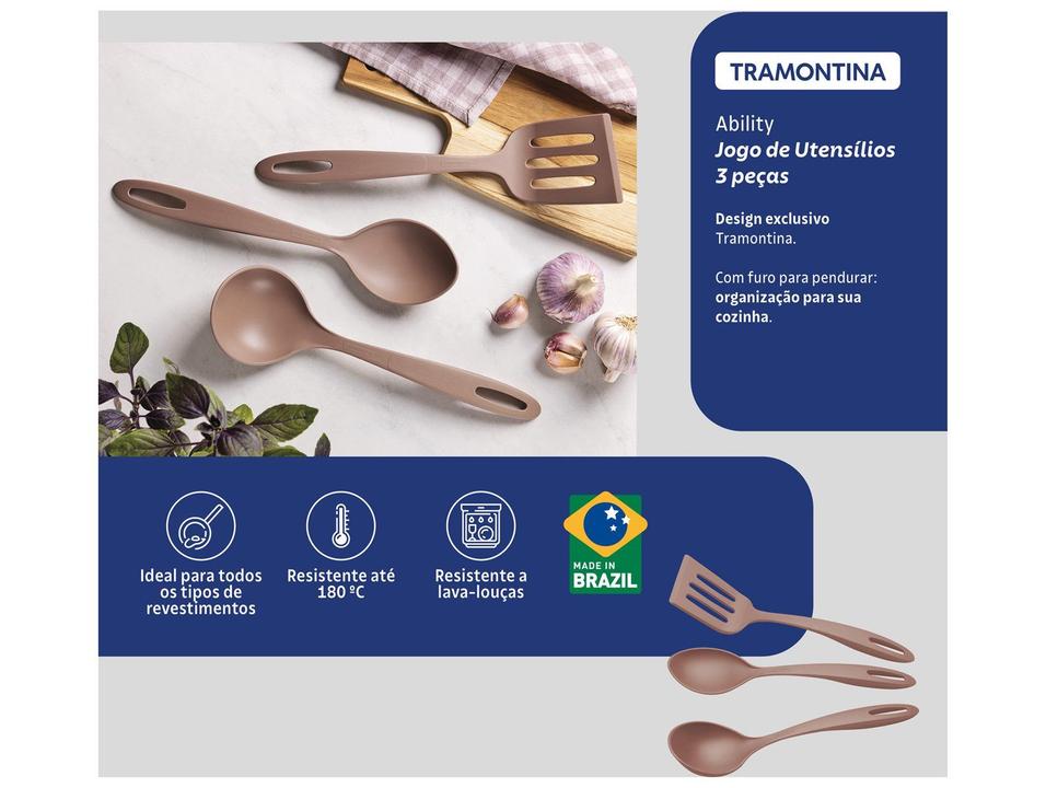 Conjunto de Utensílios de Nylon Tramontina Ability 3 Peças - 1