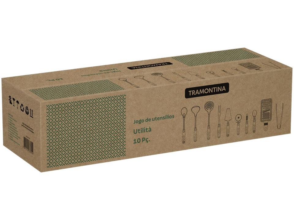 Conjunto de Utensílios Inox Tramontina Utilitá 10 Peças - 12