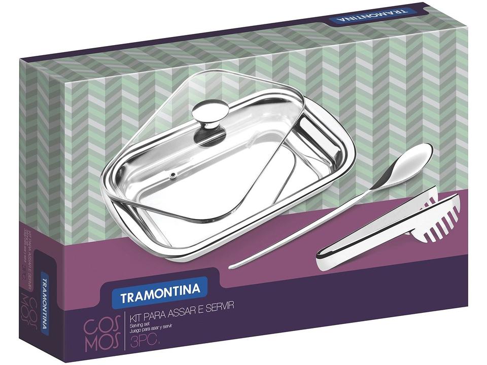 Conjunto para Assar e Servir Inox 3 Peças Tramontina Cosmos 64310114 - 1