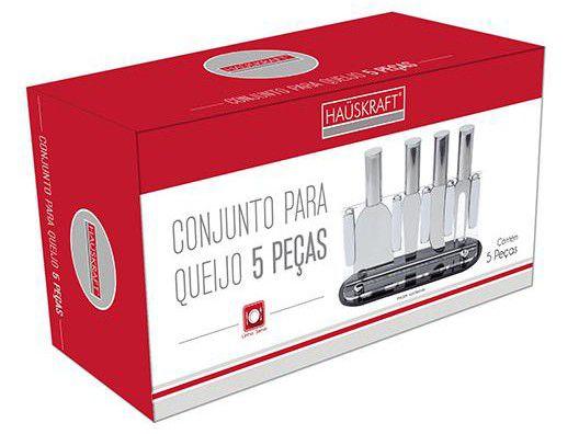 Conjunto para Queijo Inox Hauskraft JGQJ-018 - 5 Peças - 1