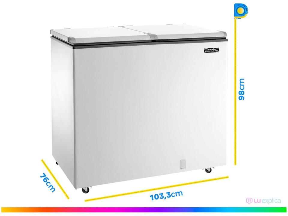 Conservador/Refrigerador Esmaltec ECH350 - Horizontal 355L 2 Portas. - 110 V - 3