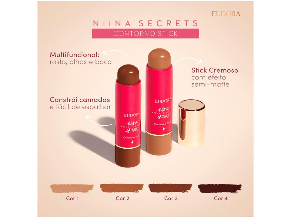Contorno Facial Cremoso Eudora Niina Secrets Contorno Stick 5g - 5