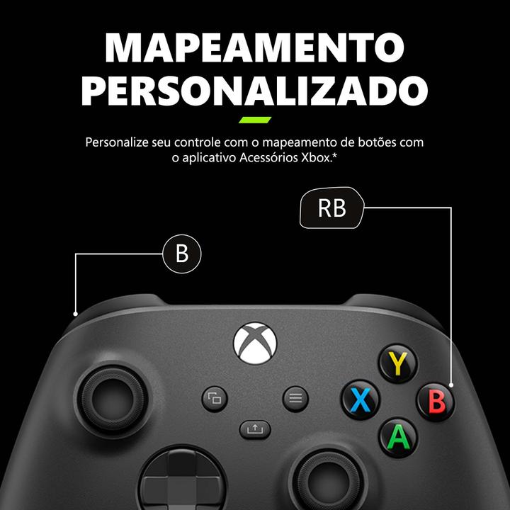 Controle para Xbox e PC sem Fio EP2-40581 Microsoft Carbon Black - 4