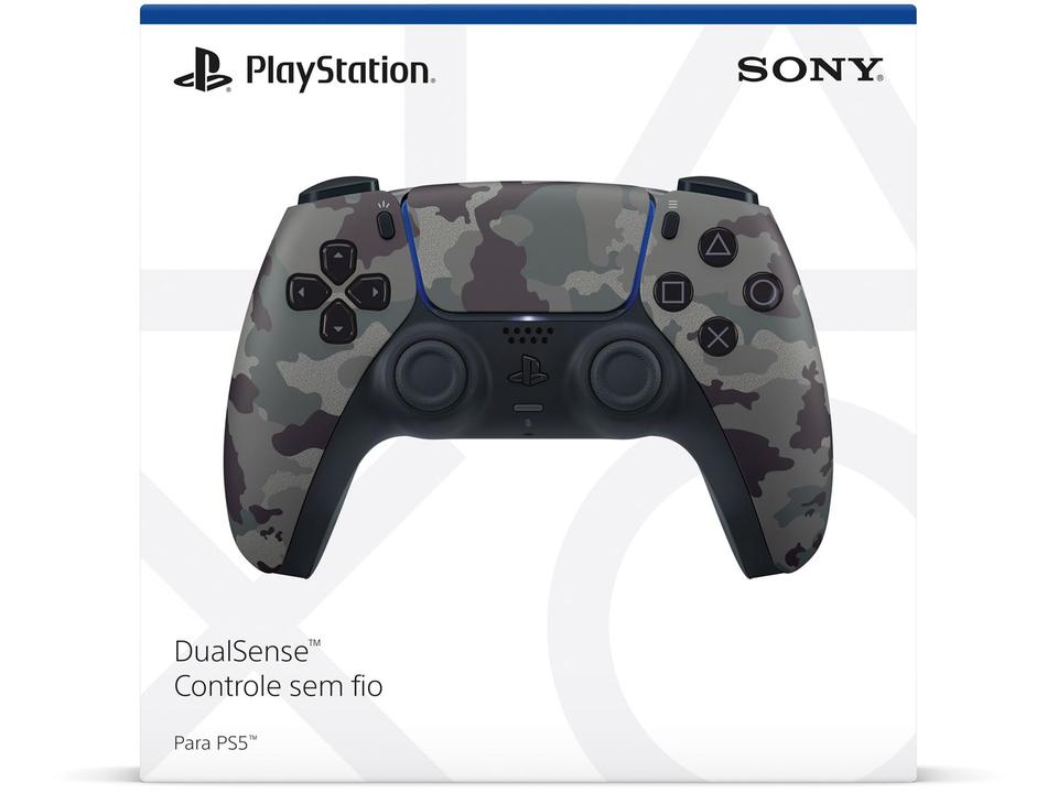Controle PS5 e para PC sem Fio DualSense Sony Camuflado Cinza - 2