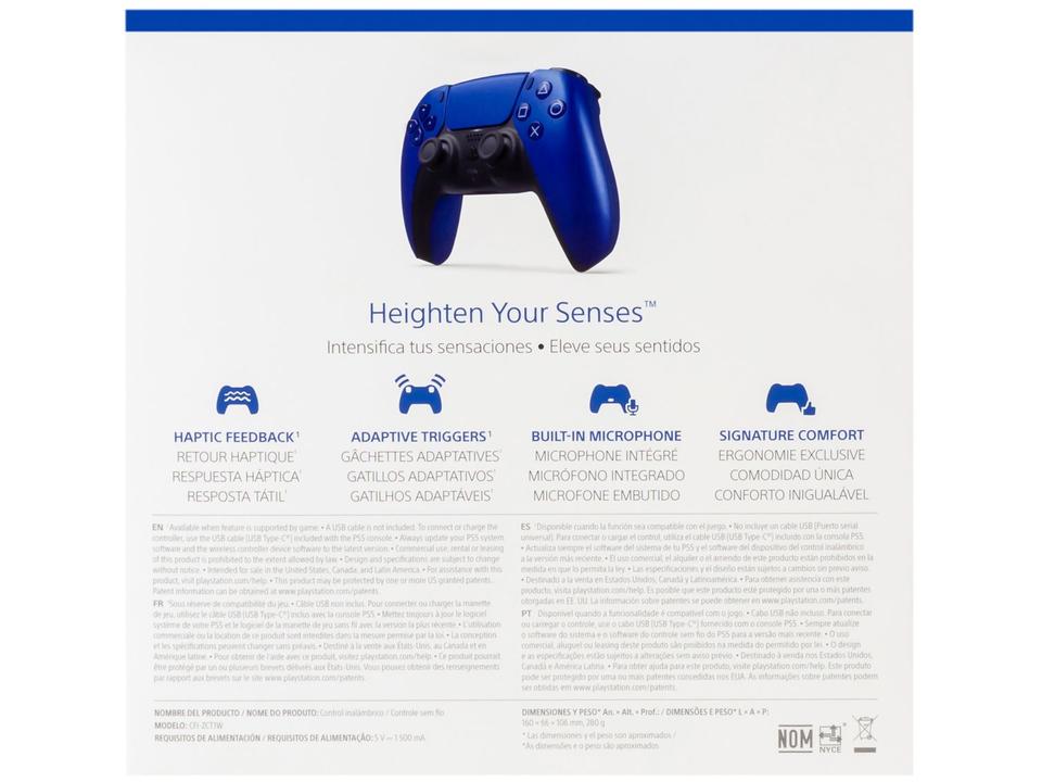 Controle PS5 sem Fio DualSense Sony Cobalt Blue - 14