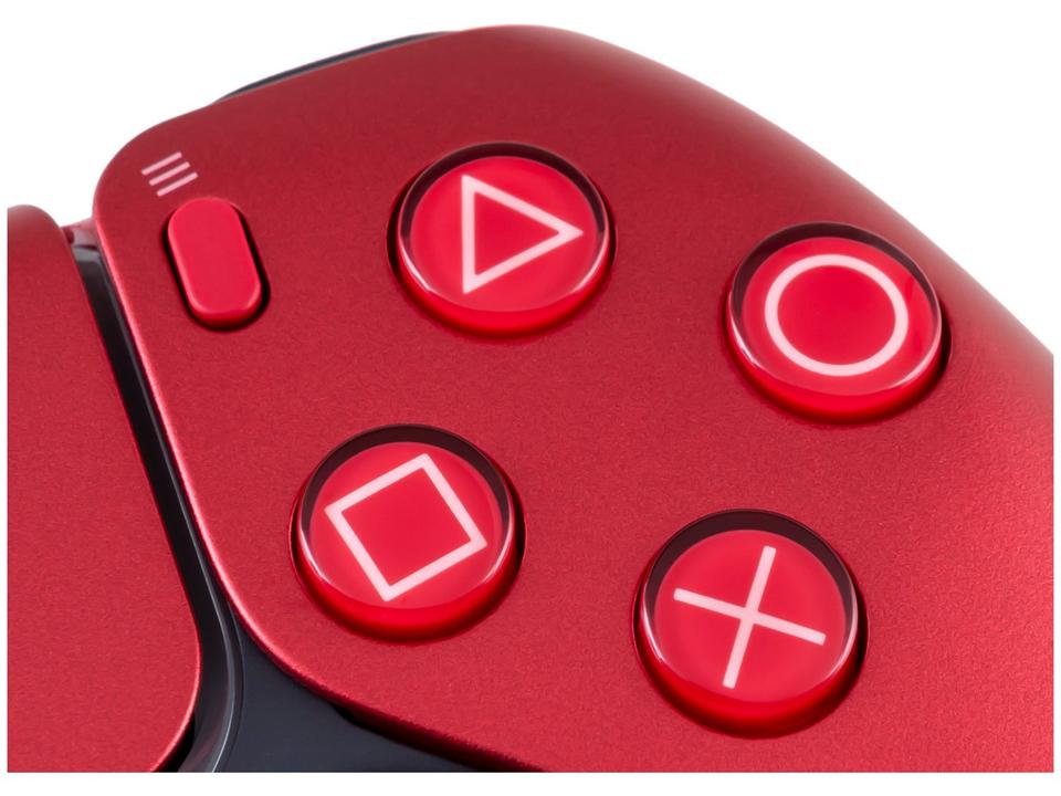 Controle PS5 sem Fio DualSense Sony - Volcanic Red - 7