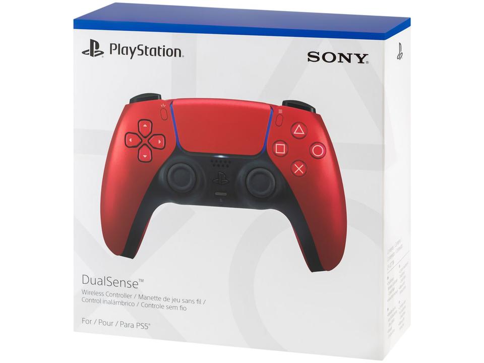 Controle PS5 sem Fio DualSense Sony - Volcanic Red - 12